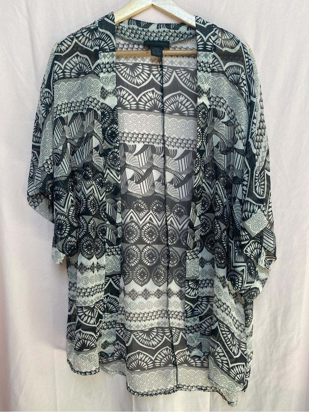 Steve Madden Women's Boho Kimono Geometric Tribal Print Size OS